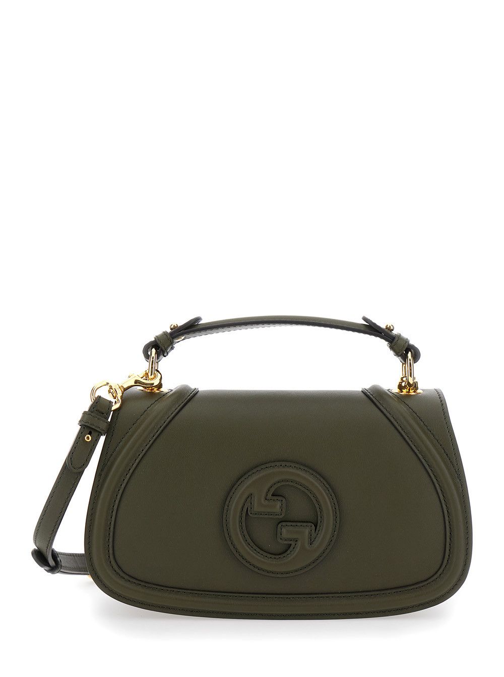 Gucci 'Blondie' Green Handbag with GG Logo Plaque on the Front in Leather Woman Size ONE SIZE - 1 Thumbnail
