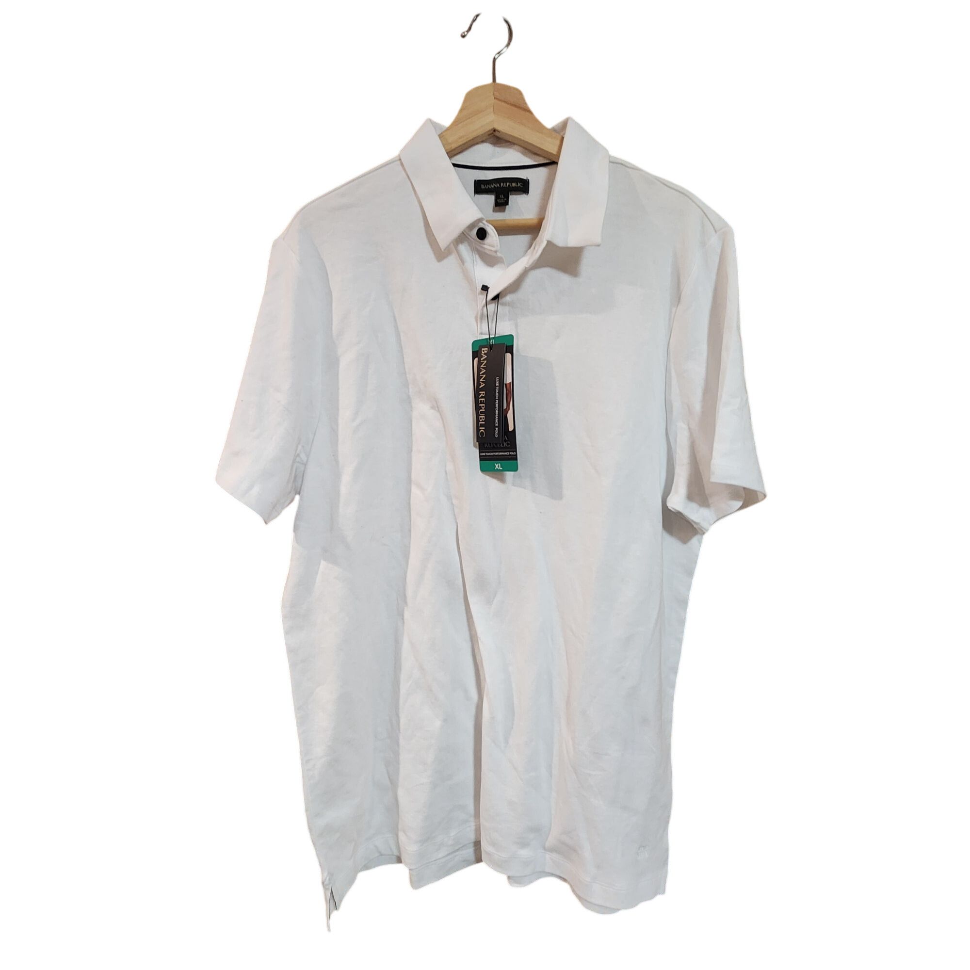 Banana Republic Banana Republic White Luxe Touch Performance Polo Shirt Mens Size US XL / EU 56 / 4 - 1 Thumbnail