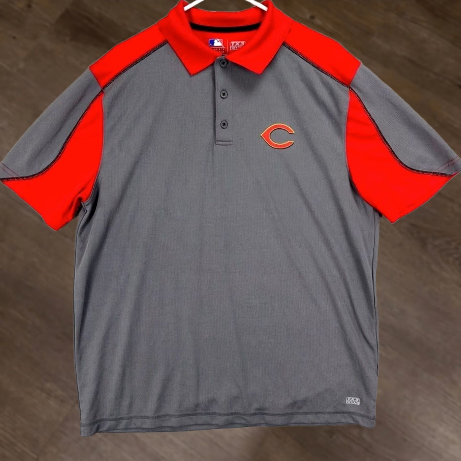 Vintage Cincinnati Reds Polo Shirt Mens XL Grey Red MLB TX3 Cool Genuine Merchandise Size US XL / EU 56 / 4 - 1 Thumbnail