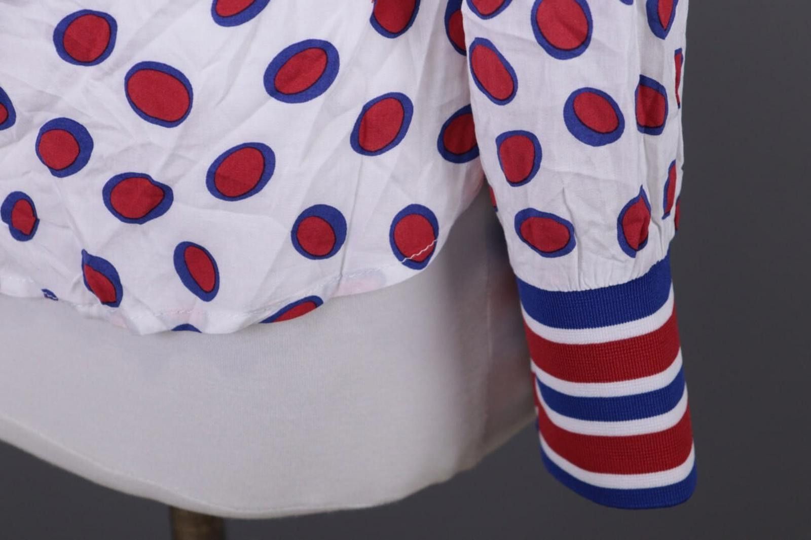 Designer Emily Van Den Bergh White Polka Dot Blouse Shirt Size 36 / S Size L / US 10 / IT 46 - 8 Thumbnail