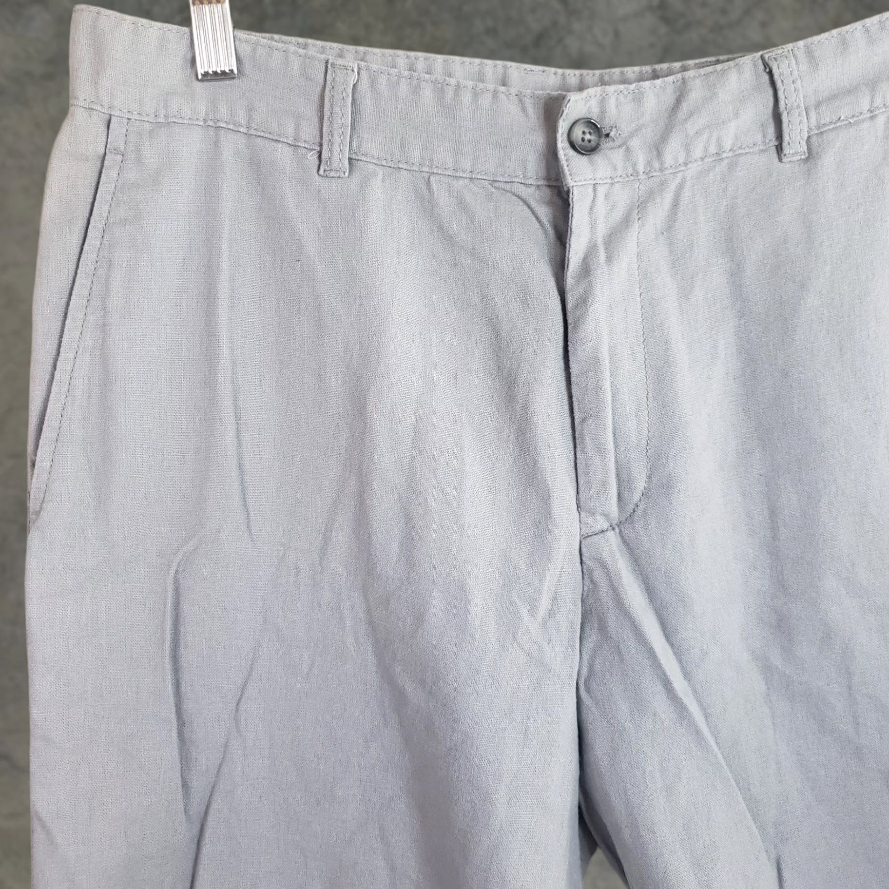 Michael Kors Michael Kors Chino Shorts Men 34x10 Linen Cotton Blend Gray Breathable Pockets Logo Size US 34 / EU 50 - 1 Thumbnail