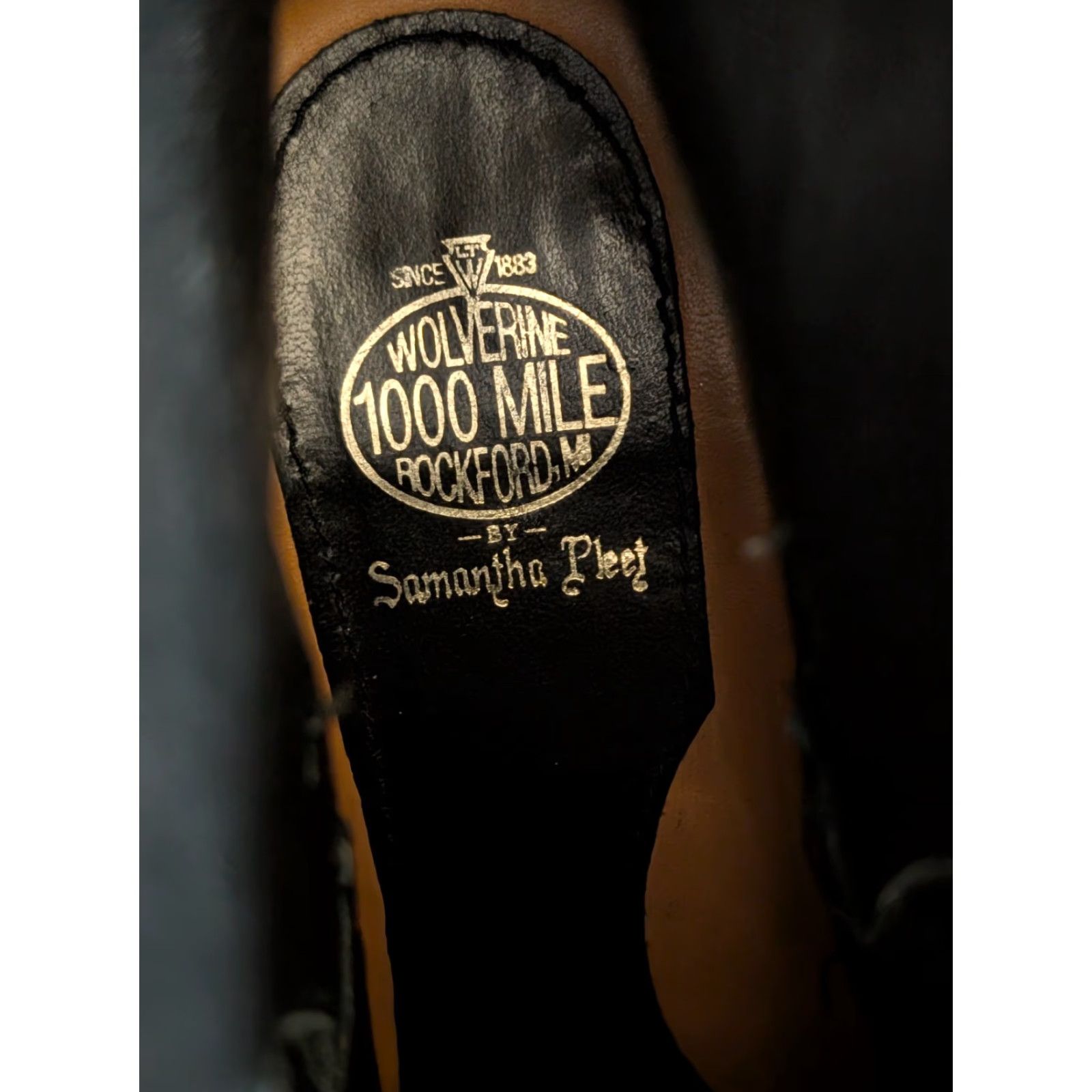 Vintage Wolverine 1000 Mile Bonny Leather Boots Classic Brown Black Samantha Pleet 8b Size US 8 / IT 38 - 6 Thumbnail