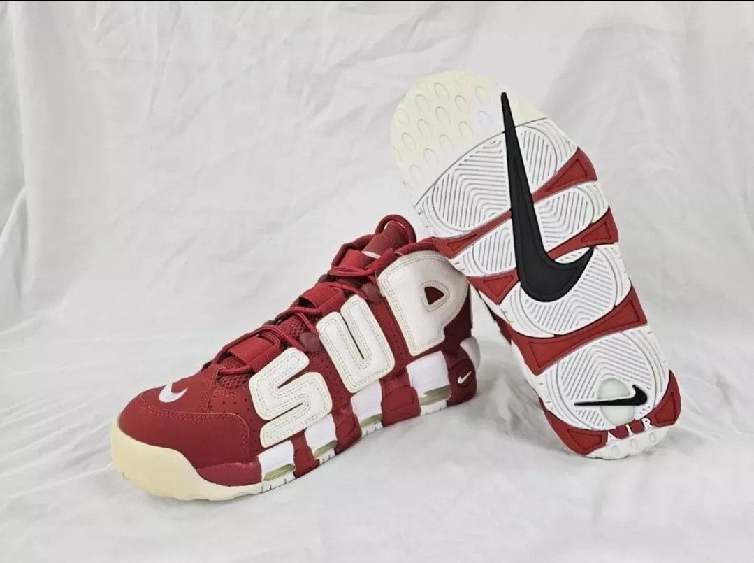 Nike × Supreme NIKE AIR MORE UPTEMPO SUPREME SUPTEMPO RED Size US 10 / EU 43 - 4 Thumbnail