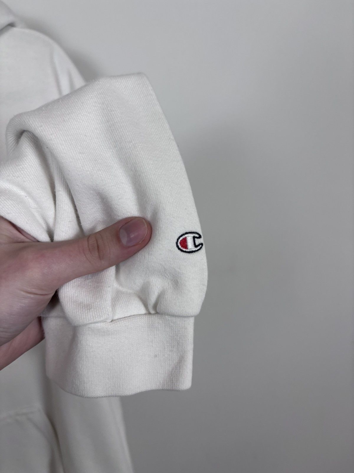 Champion Vintage Champion Big Embroidered Logo White Baggy Hoodie Size US XXL / EU 58 / 5 - 13 Thumbnail