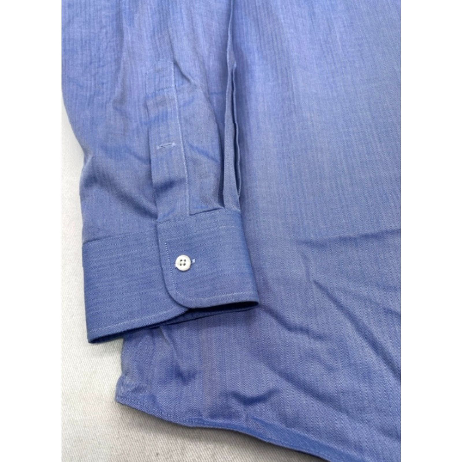 Nordstrom Nordstrom Long Sleeve Shirt Mens 2XL Blue 100% Cotton Dress Shirt Neckline Collared Spread Button Size US XXL / EU 58 / 5 - 2 Thumbnail