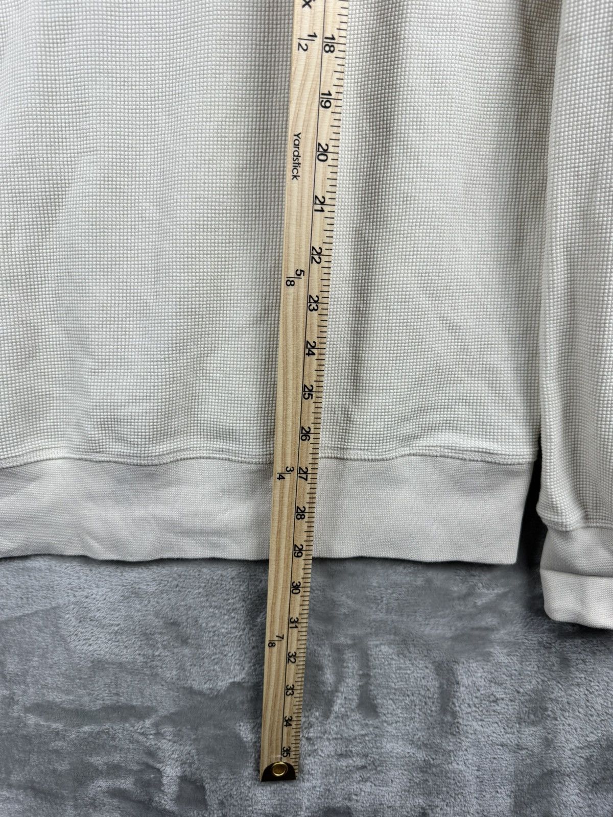Helmut Lang Helmut Lang Waffle Knit Pull Over Hoodie Mens Large Size US L / EU 52-54 / 3 - 12 Thumbnail