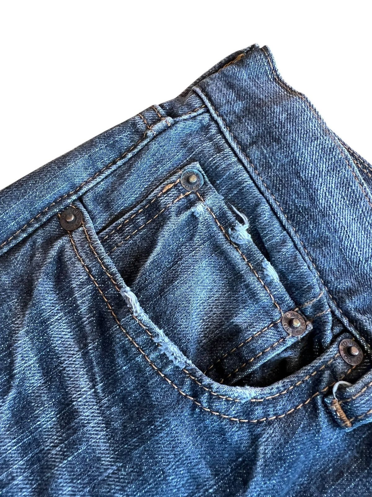 Japanese Brand Vintage Flare Crackwash Bobson Faded Jean Size US 30 / EU 46 - 10 Thumbnail