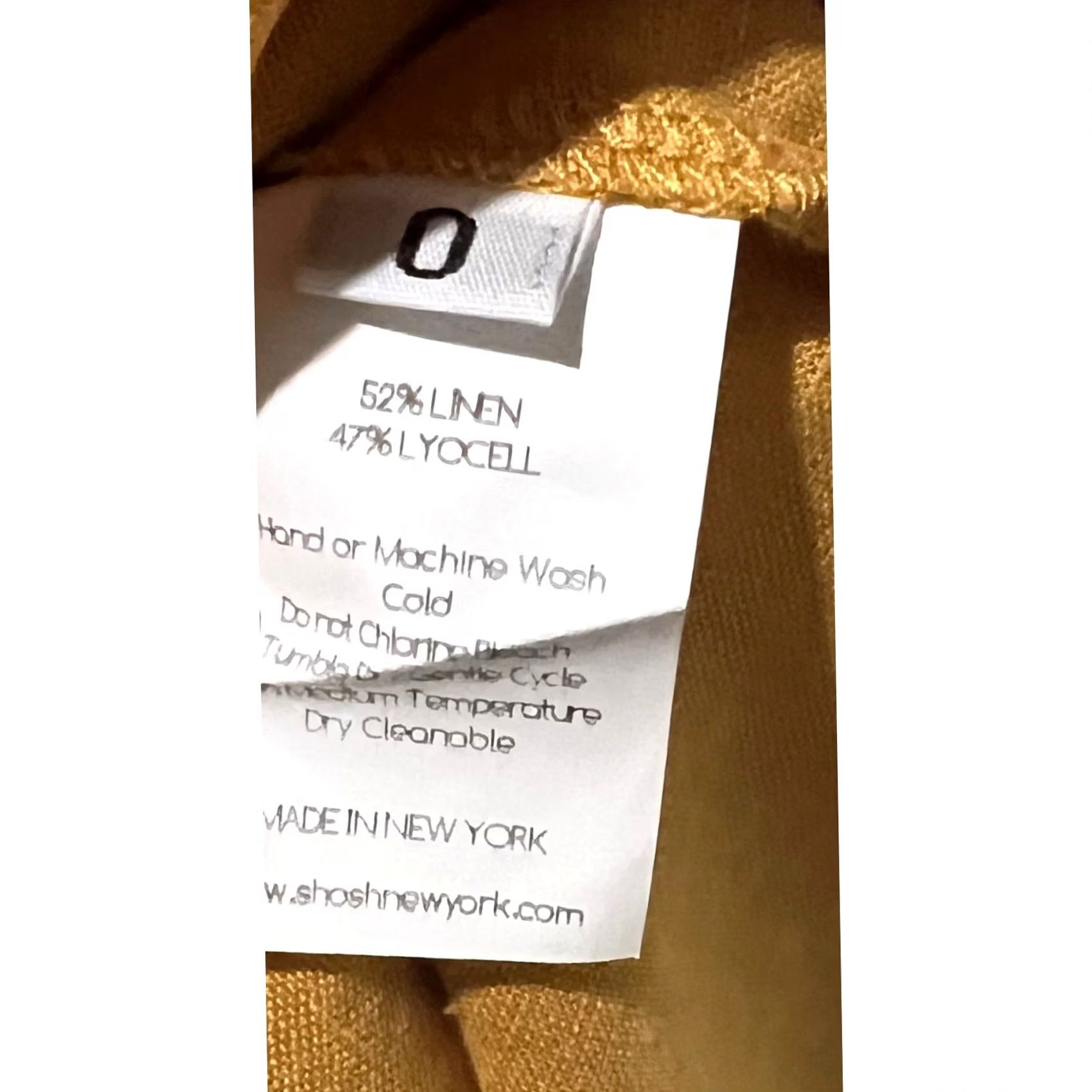 Vintage Shosh Women’s Top Linen Blend Sleeveless Button Front V-Neck XS Yellow Blouse (Shosh) Women’s XS Linen Sleeveless Shirt Size XS / US 0-2 / IT 36-38 - 8 Thumbnail