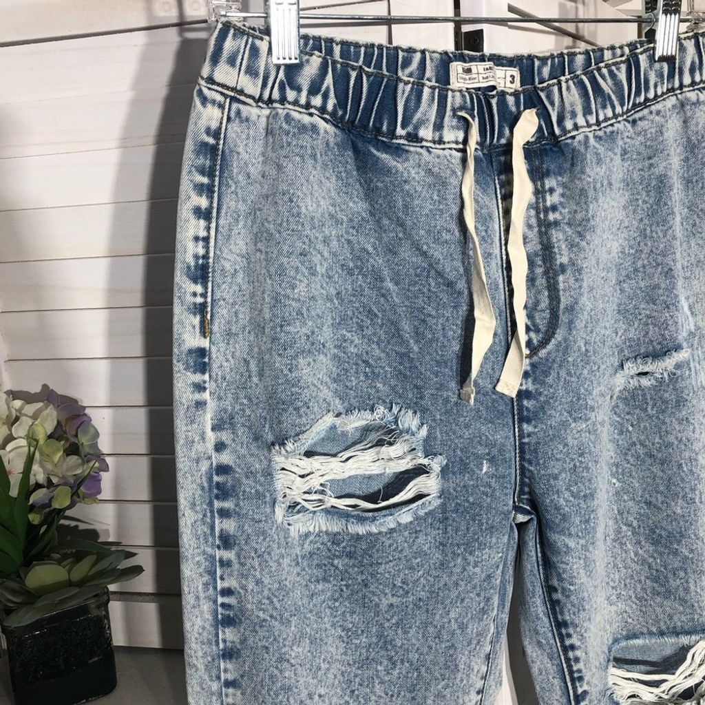 Vintage Y2K 80s retro acid wash high rise wide leg grabs jeans sz S Size 26" / US 2 / IT 38 - 4 Thumbnail