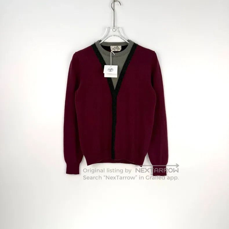 Hermes Hermes Maroon cashmere sweater Size M / US 6-8 / IT 42-44 - 3 Thumbnail