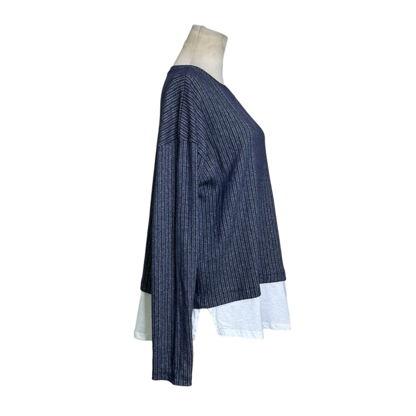 Zara Zara blue striped long sleeves knit top size Medium Size M / US 6-8 / IT 42-44 - 12 Thumbnail