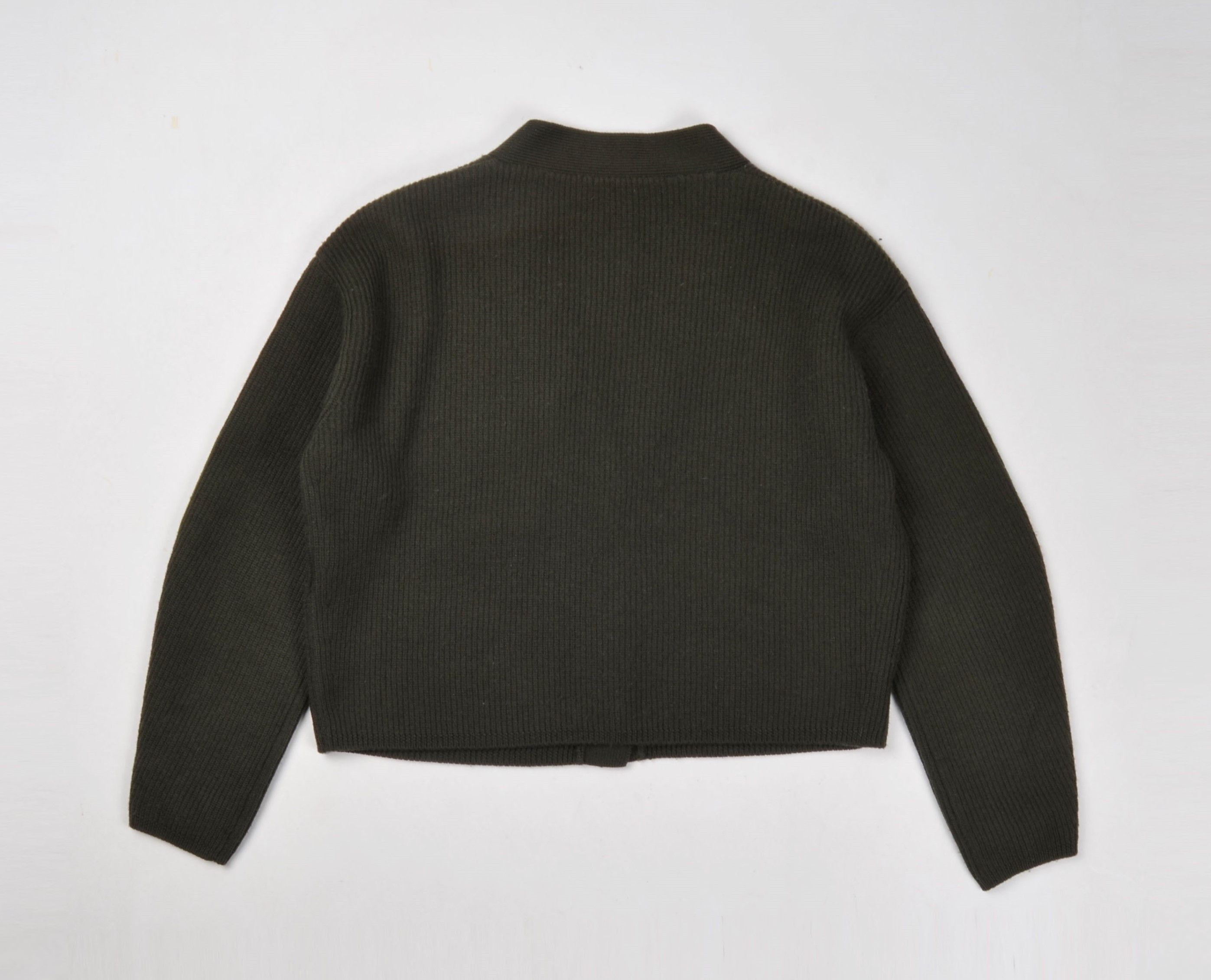 Designer × Max Mara Max Mara Leisure Wool Green Knitted Oversized Cardigan Size M / US 6-8 / IT 42-44 - 9 Thumbnail
