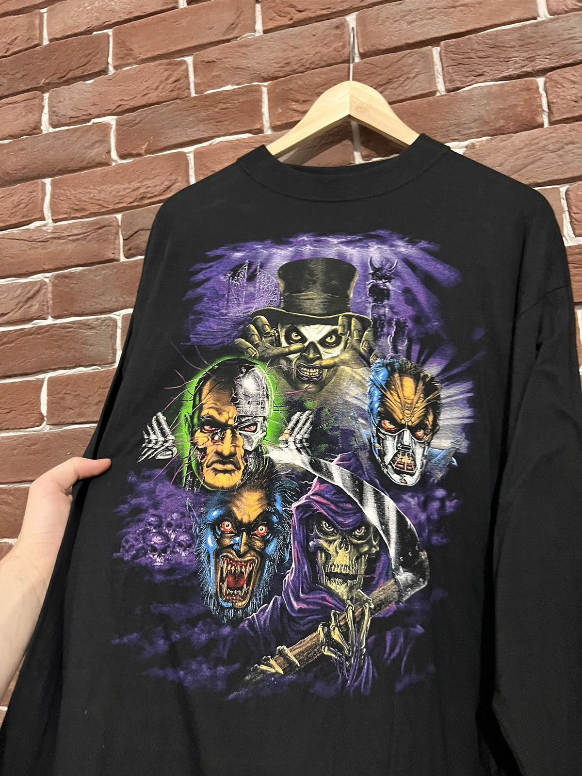 Band Tees Rare Vintage 1997 Thunderdome Wizard Gabber Band Tshirt 90s Size US XL / EU 56 / 4 - 3 Thumbnail