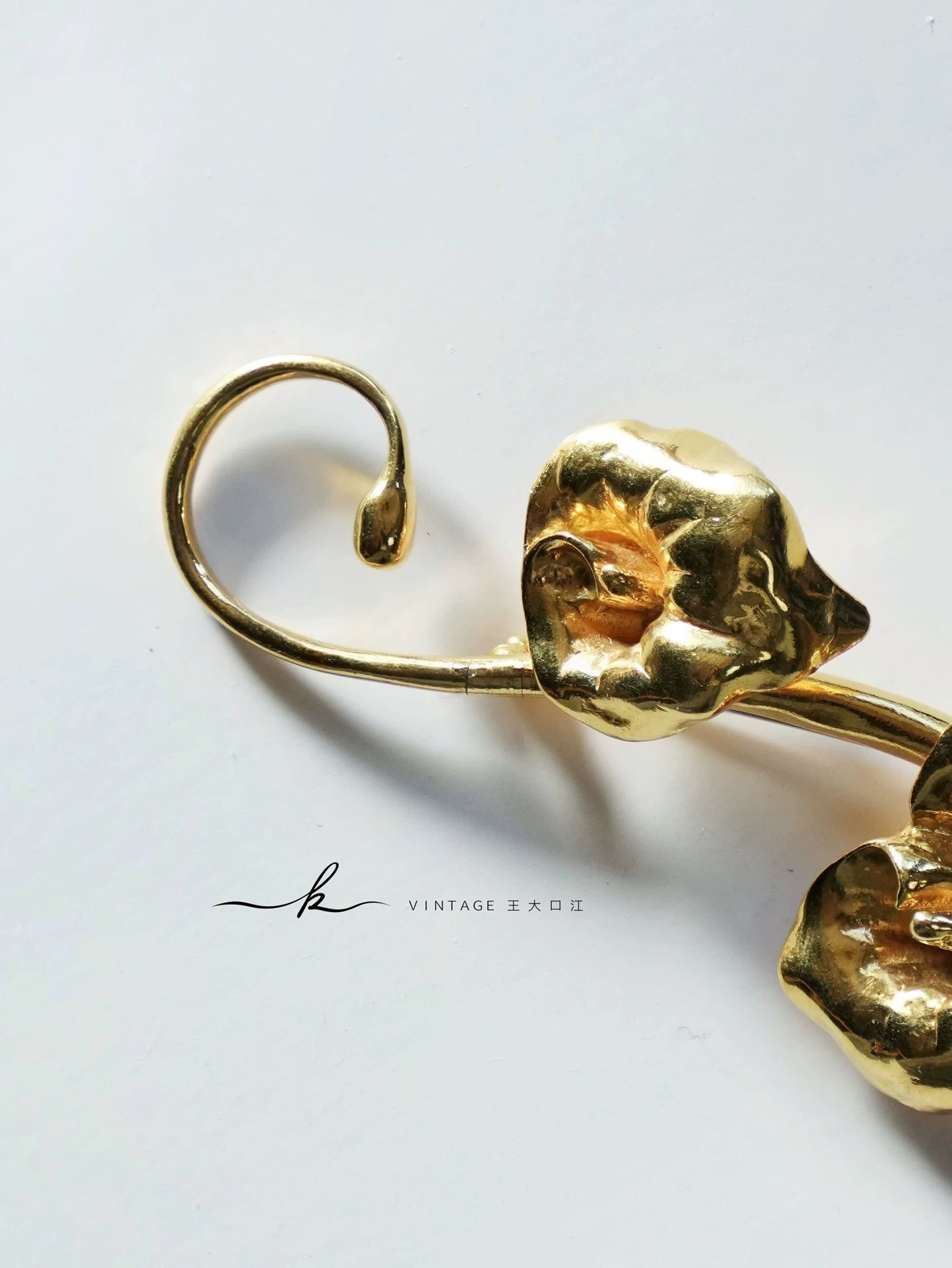 Other JACQUES AN LANH Vintage Gold Plated Calla Lily Brooch Size ONE SIZE - 3 Thumbnail