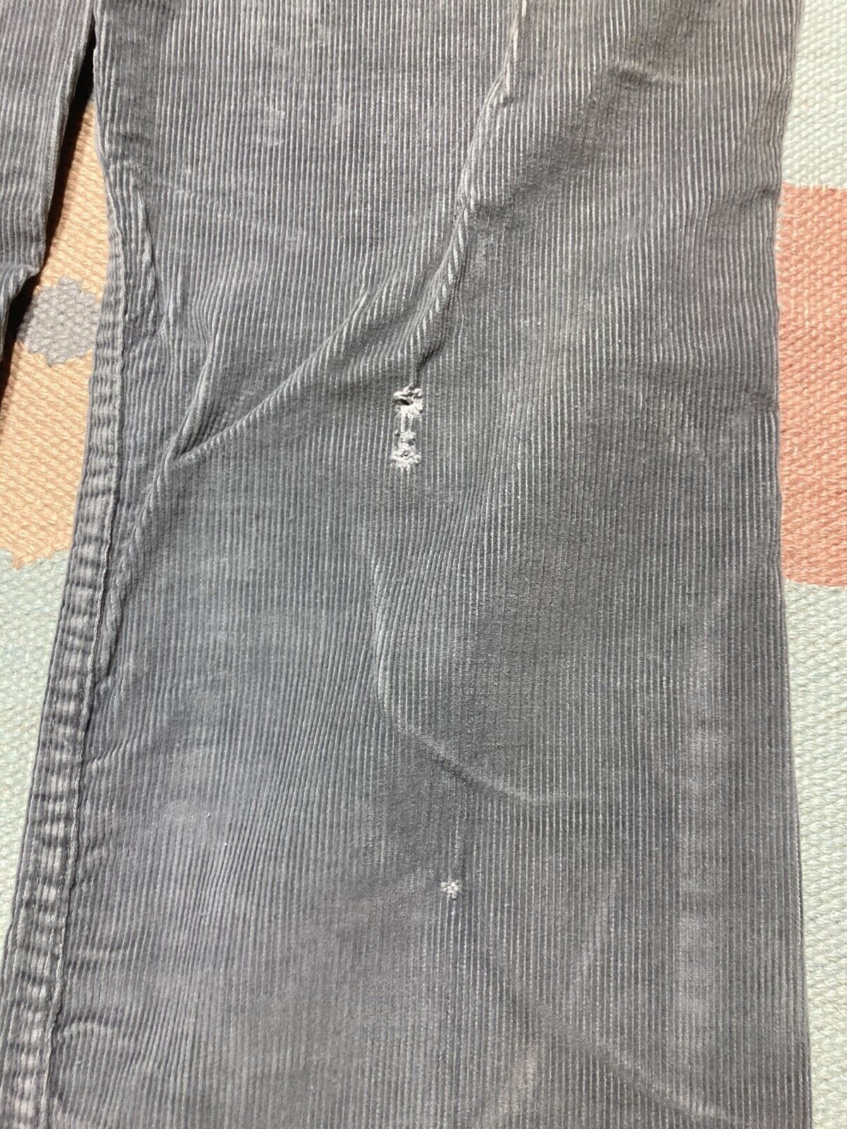 Vintage × Wrangler 70s wrangler corduroy pants flare bell bottoms hippie 31x34 Size 31" - 3 Thumbnail