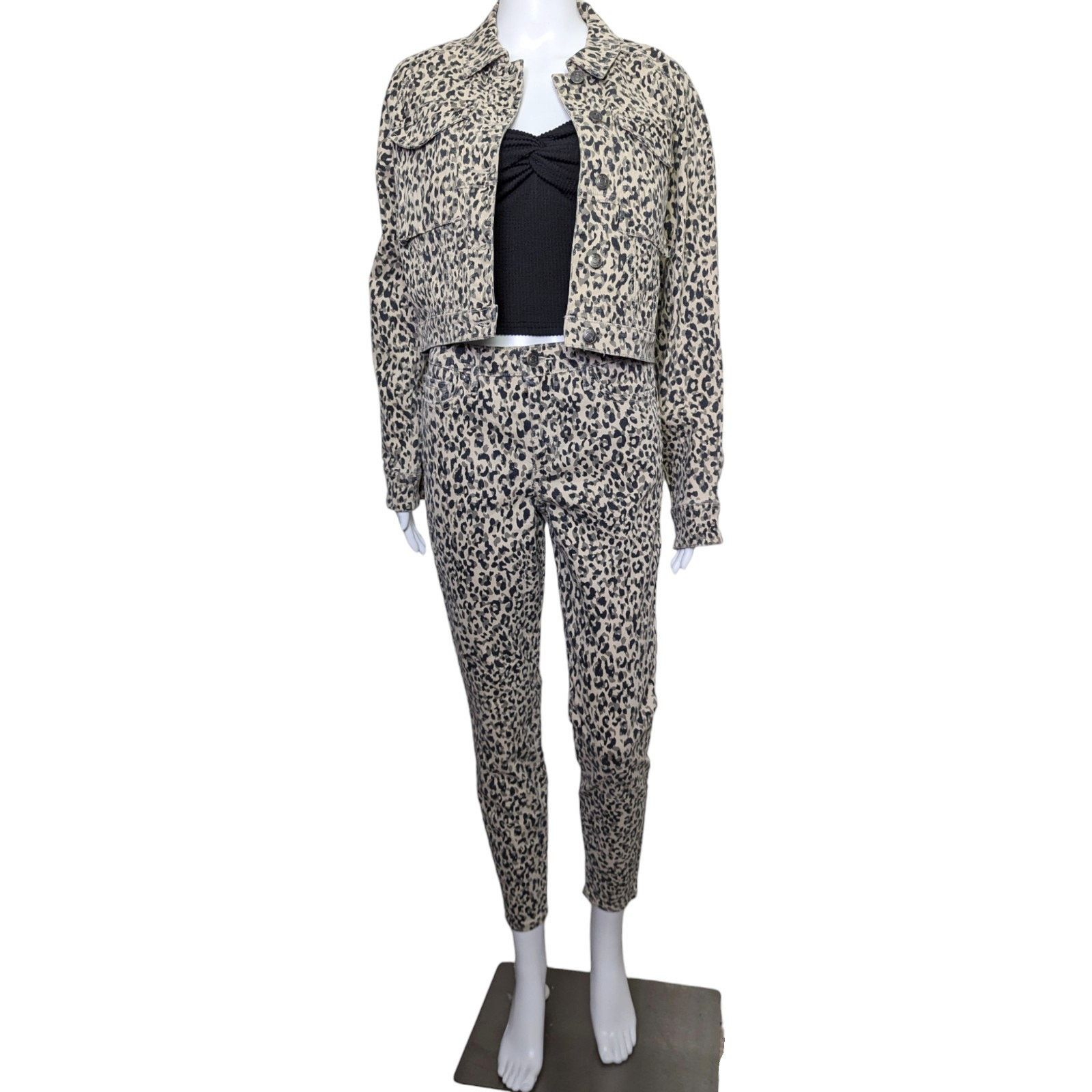 Other Vintage Animal Print ELLA MOSS Y2K 90's Jacket Pant Set S Size 28" / US 6 / IT 42 - 1 Thumbnail