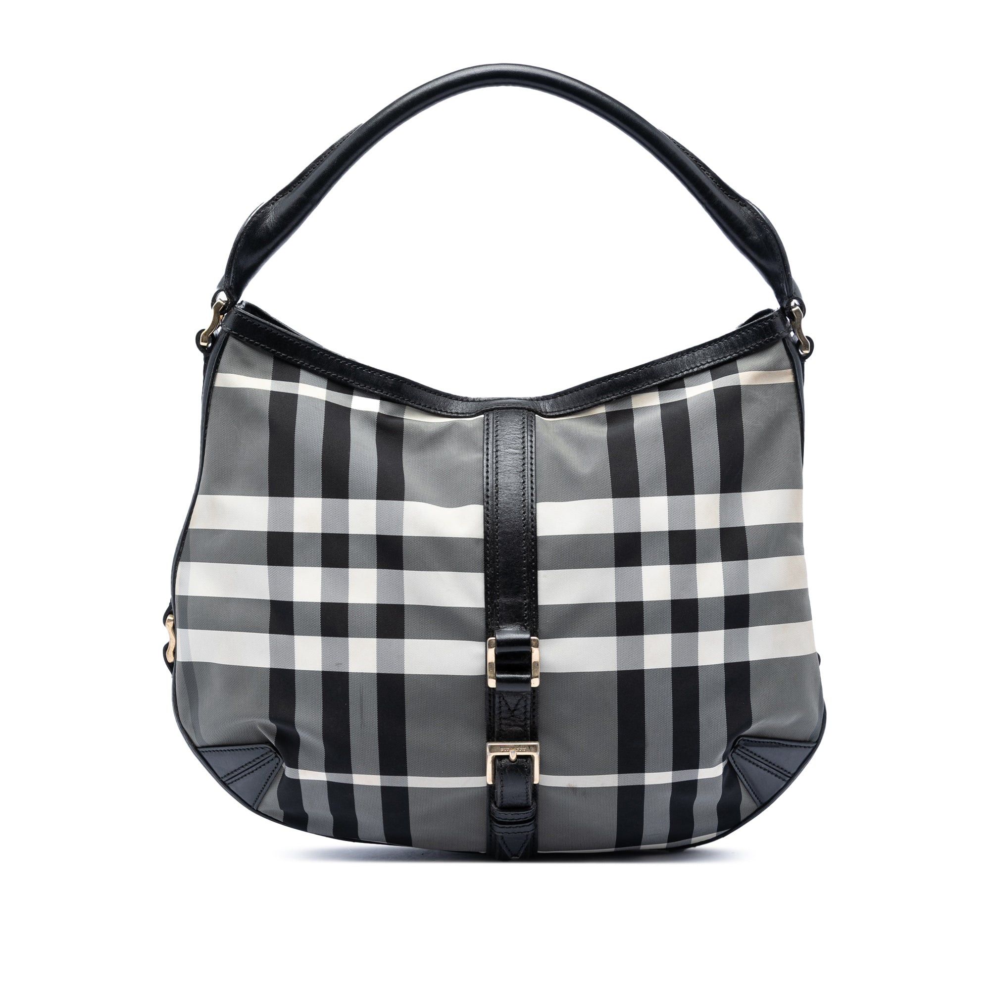 Burberry Check Nylon Grafton Hobo Size ONE SIZE - 1 Thumbnail
