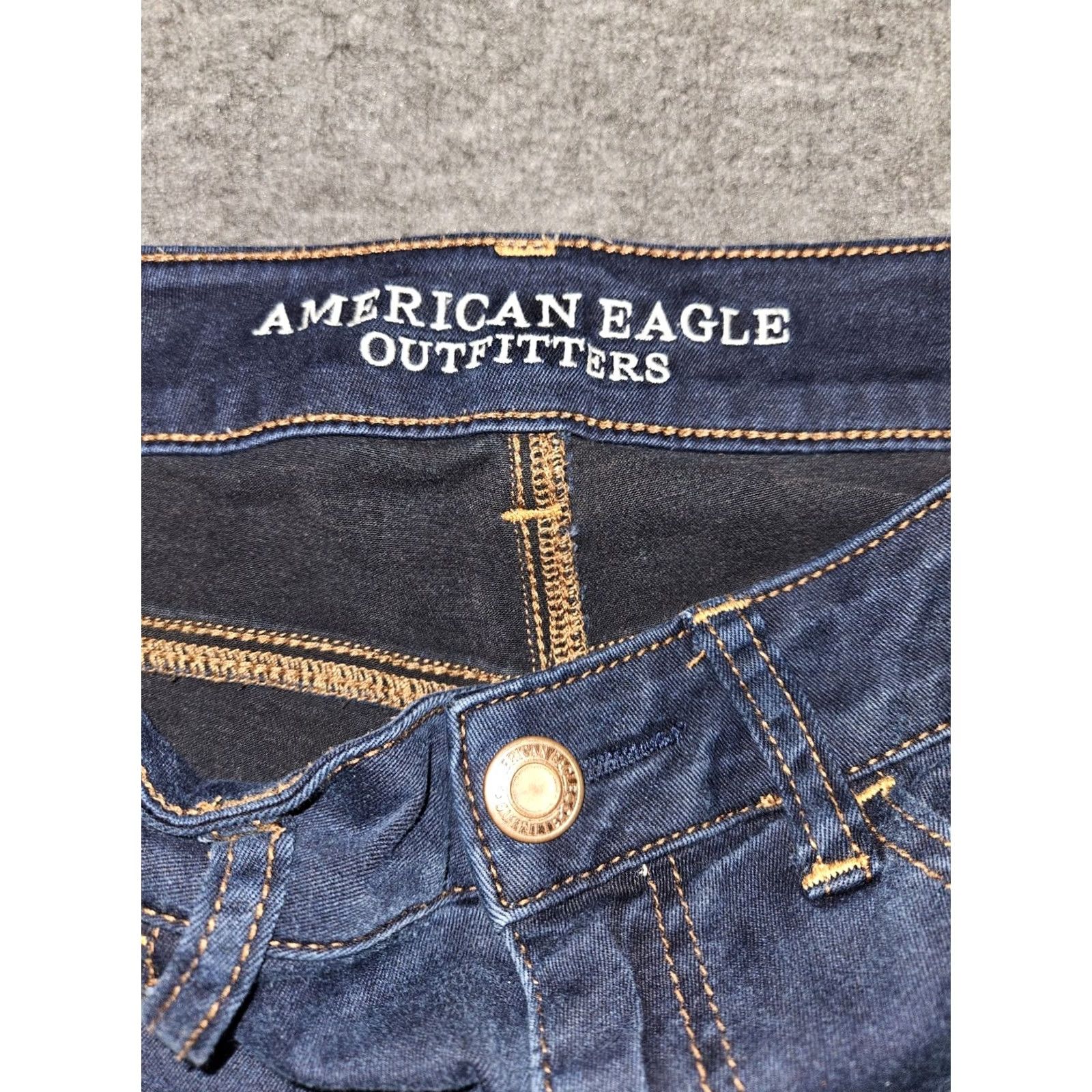 American Eagle Outfitters VINTAGE American Eagle Outfitters Hi Rise Jeggings Jeans Womens 6 Blue Preppy 27 Inseam 28 In Waist Pockets Stretch Easy Care Regular Size 28" / US 6 / IT 42 - 2 Thumbnail