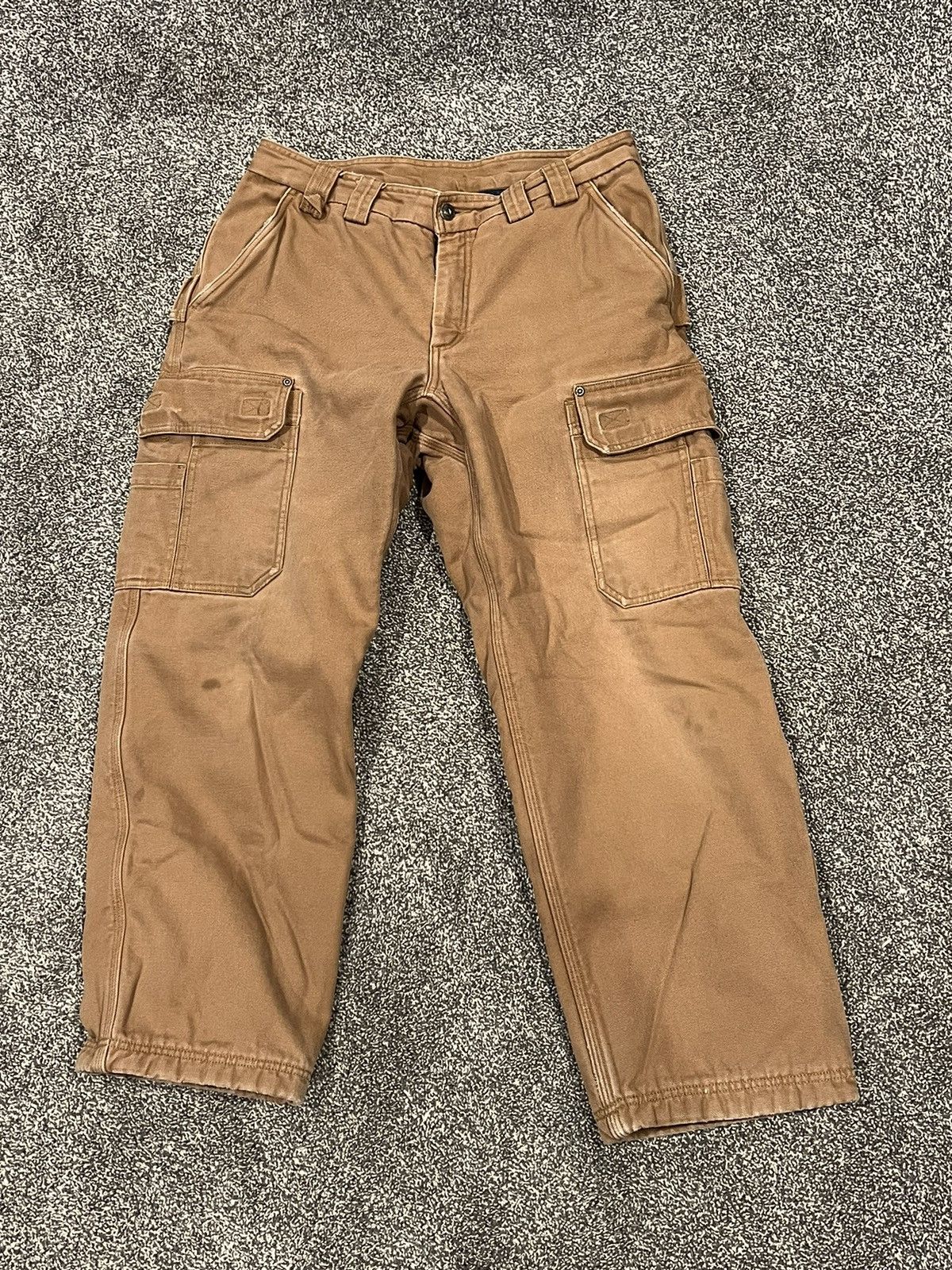 Japanese Brand × Vintage Baggy Vintage Fleece Lined Cargo Pants Size US 32 / EU 48 - 6 Thumbnail