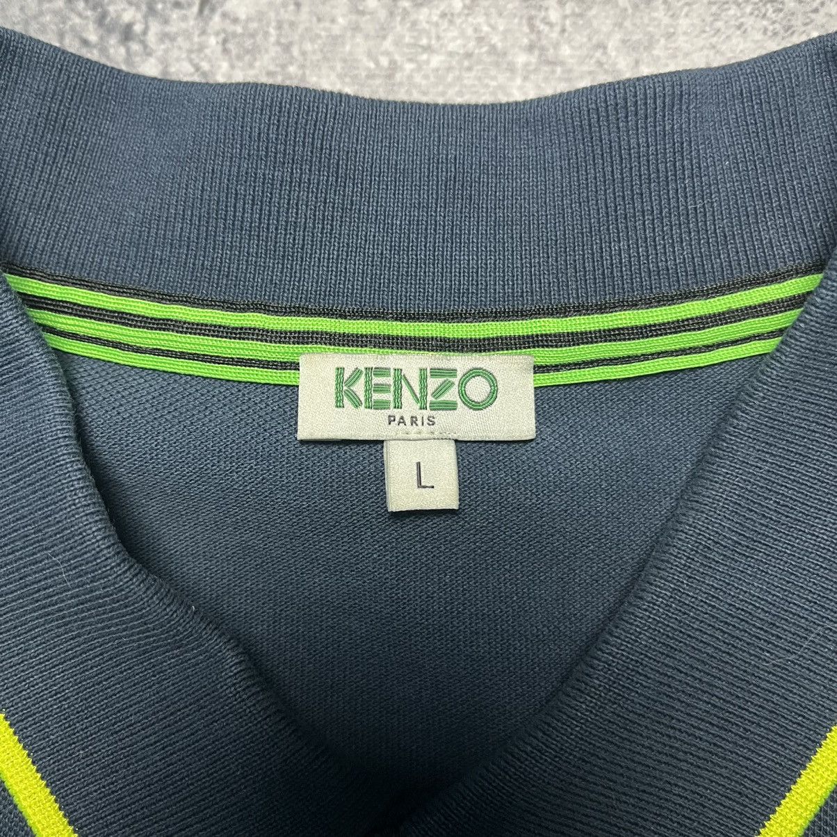 Kenzo Kenzo Paris Tiger Logo Polo Longsleeve Rugby Luxury Designer Size US L / EU 52-54 / 3 - 4 Thumbnail
