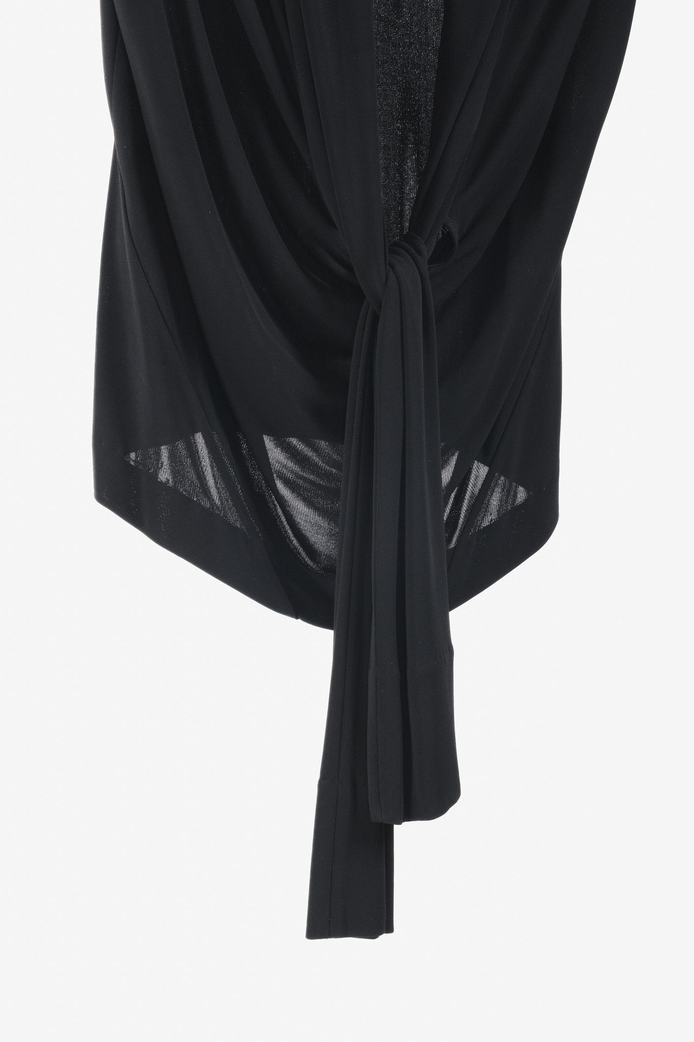 Balenciaga Balenciaga Black Draped Front Tie Top Size S / US 4 / IT 40 - 6 Thumbnail