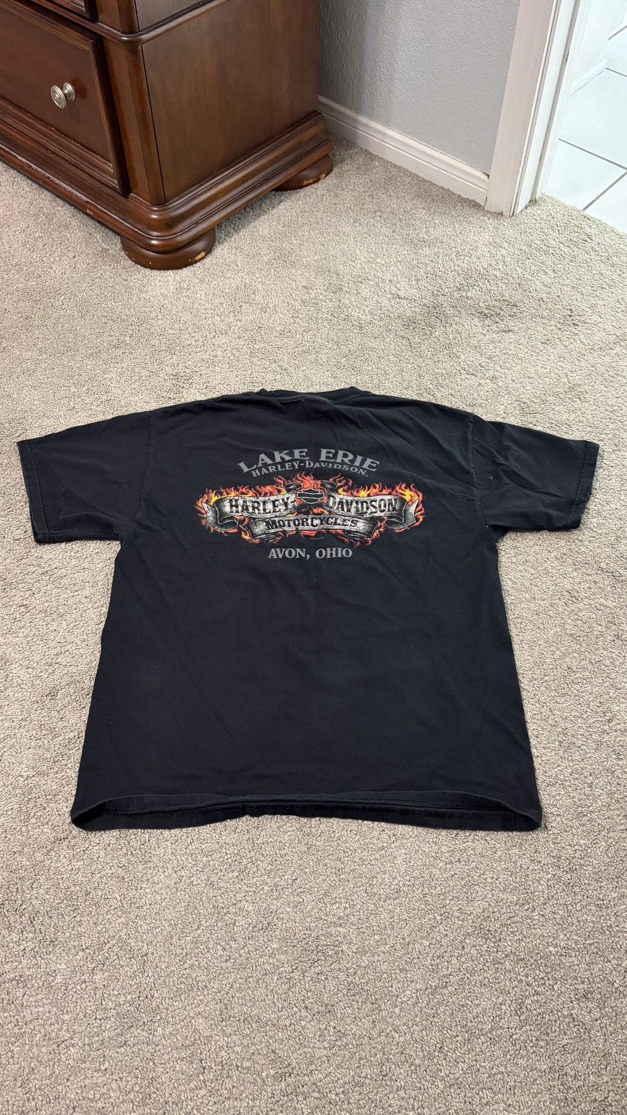 Harley Davidson Harley Davidson Flame Eagle Shirt Size Large Double Sided Size US L / EU 52-54 / 3 - 4 Thumbnail