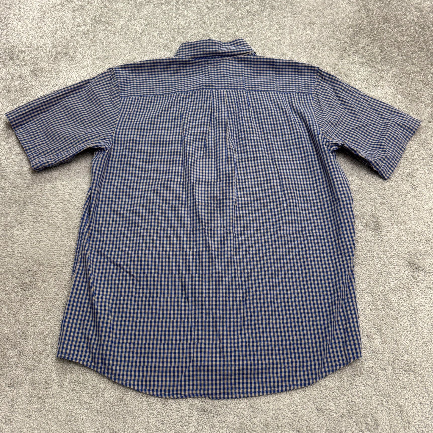 Dockers DOCKERS Shirt Mens L Blue Check Button-Down Short Sleeve Casual Home/Away Comfortable Size US L / EU 52-54 / 3 - 2 Thumbnail
