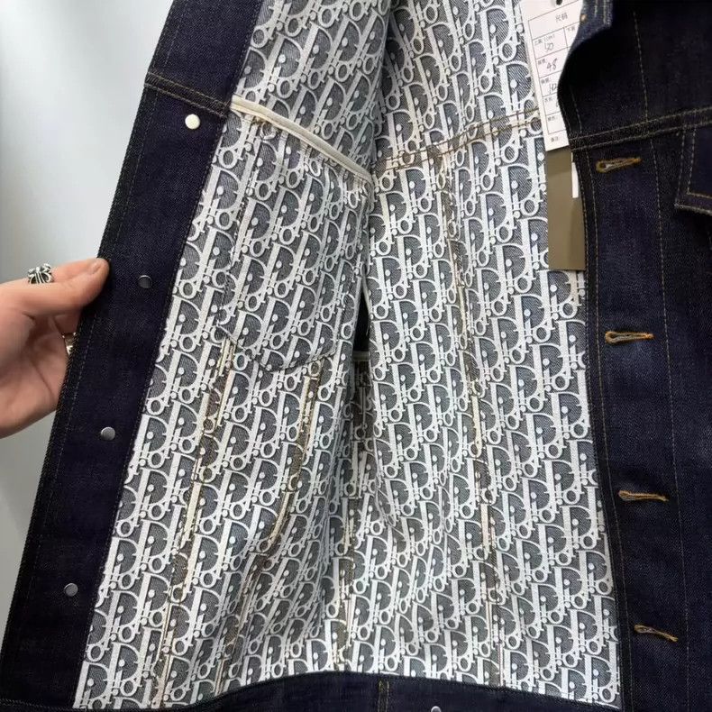 Dior Dior24 new Oblique solid color full print logo denim jacket Size US M / EU 48-50 / 2 - 3 Thumbnail