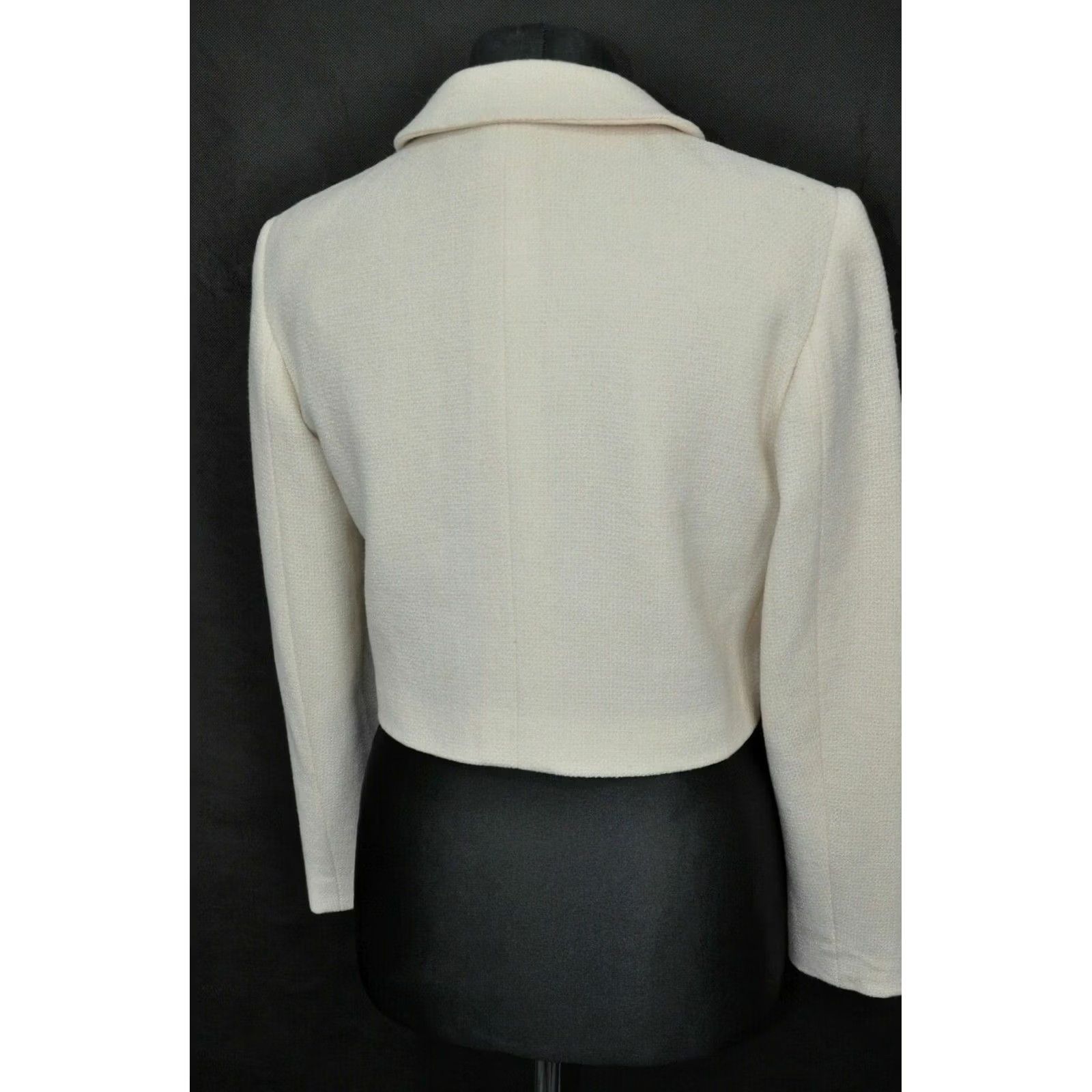 Ralph Lauren Purple Label Ralph Lauren Purple Label Blazer Women's Beige Wool Size 10 Size L / US 10 / IT 46 - 3 Thumbnail