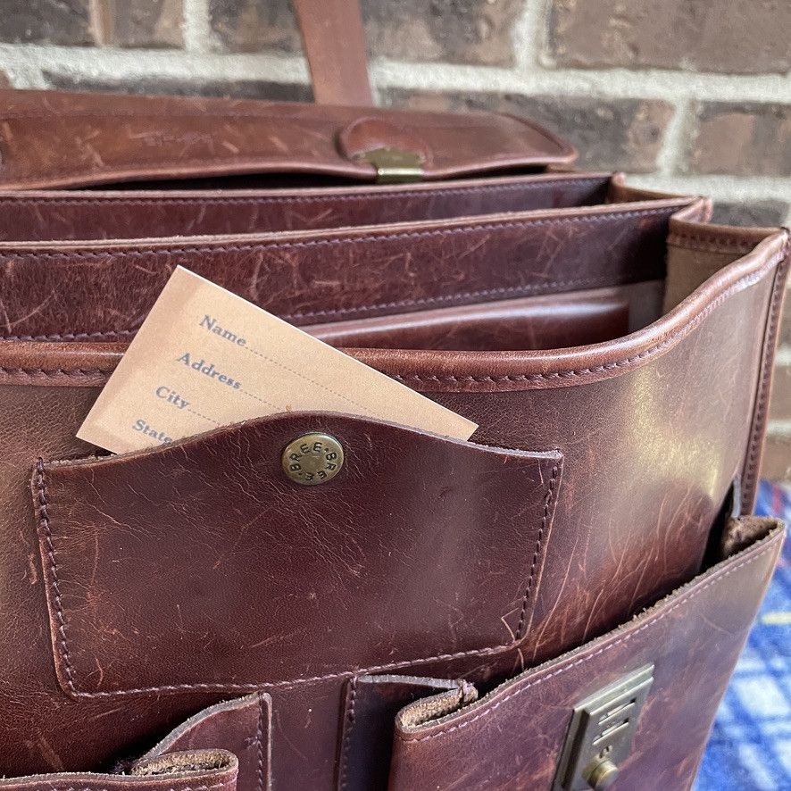 Handmade RARE 1980s BREE GERMANY LEATHER BRIEFCASE BAG R$1598 Size ONE SIZE - 11 Thumbnail