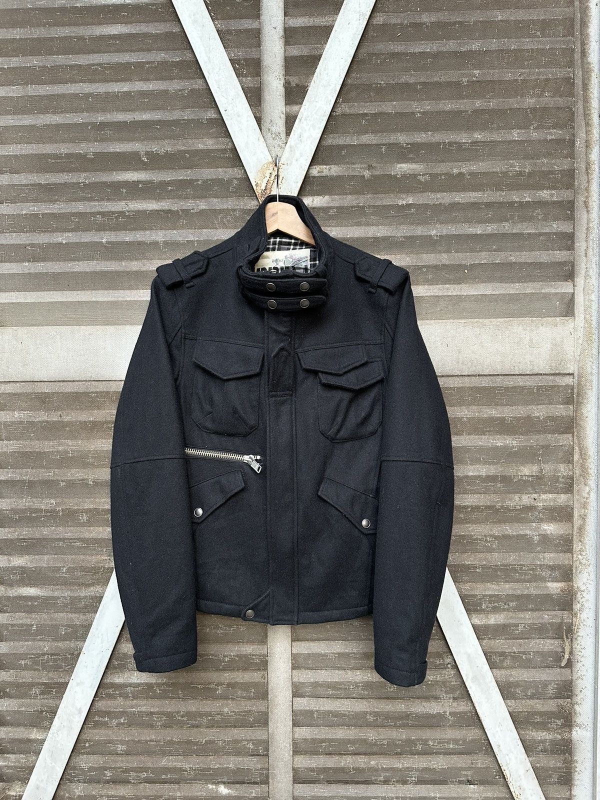 image of Ppfm Mil-Spec Tactical Wool Jacket in Black, Men's (Size Small)