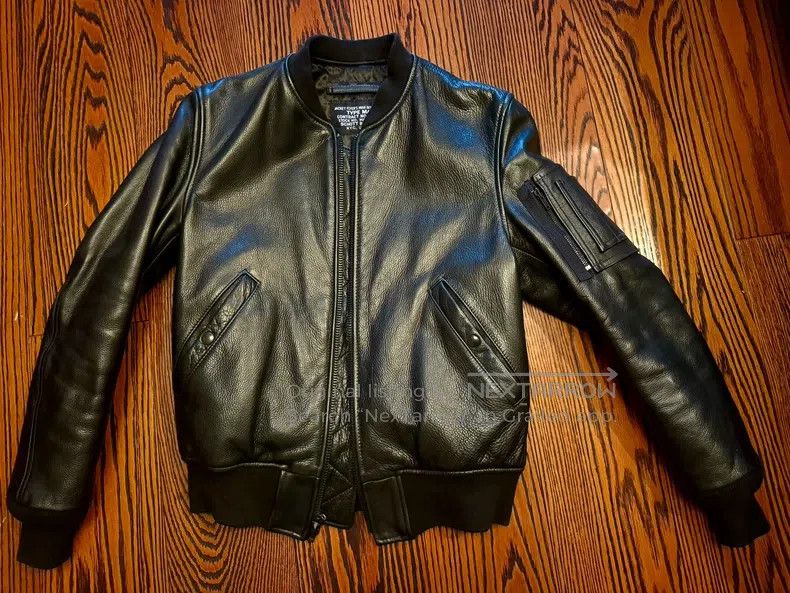 Schott Schott MA-1 flight jacket leather jacket Size US S / EU 44-46 / 1 - 2 Thumbnail