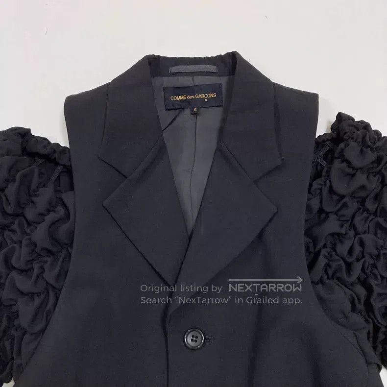 Comme des Garcons Comme Des Garcons Black Retro Puff Sleeve Top Size S / US 4 / IT 40 - 7 Thumbnail