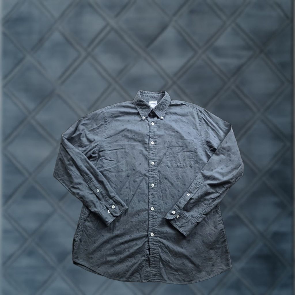 Brooks Brothers Brooks Brothers Shirt Medium Mens Gray Paisley Regent Button Up Long Sleeve Size US M / EU 48-50 / 2 - 1 Thumbnail
