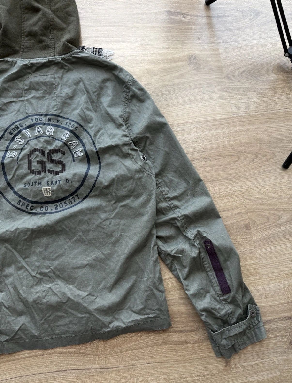 G-Star VINTAGE G-STAR RAW MILITARY JACKET SOUTH WITH HOOD COTTON Size US L / EU 52-54 / 3 - 15 Thumbnail