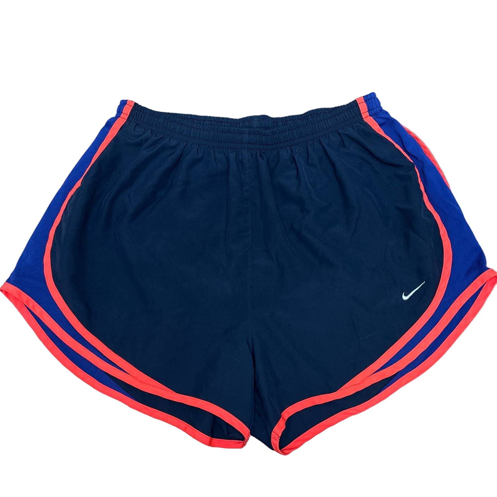 Nike Nike Women's Large running shorts Navy with blue/orange Size 26" / US 2 / IT 38 - 1 Thumbnail
