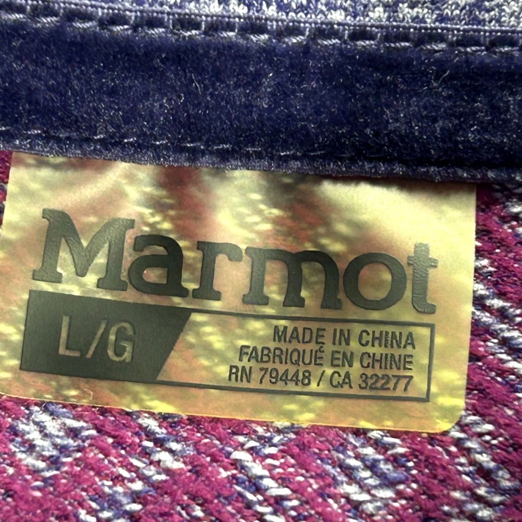 Marmot Marmot Jacket Womens Large Purple Full Zip Geometric Knit Stretch Hiking SCC-418 Size L / US 10 / IT 46 - 3 Thumbnail