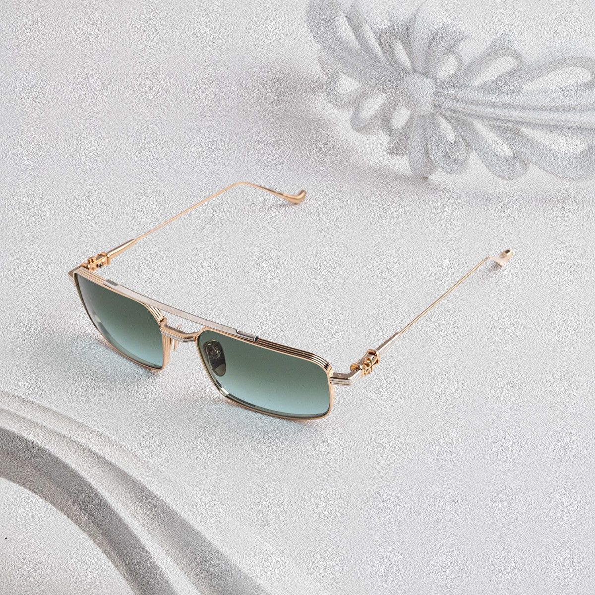 Chrome Hearts CHROME HEARTS LICK'N GOLD PLATED - SHINY SILVER SUNGLASSES Size ONE SIZE - 2 Thumbnail