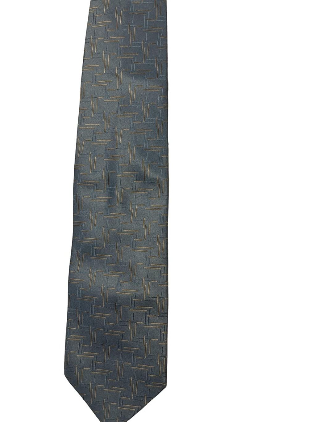 Robert Villini Men's Roberto Villini Gray Silk Tie One Size Size ONE SIZE - 1 Thumbnail