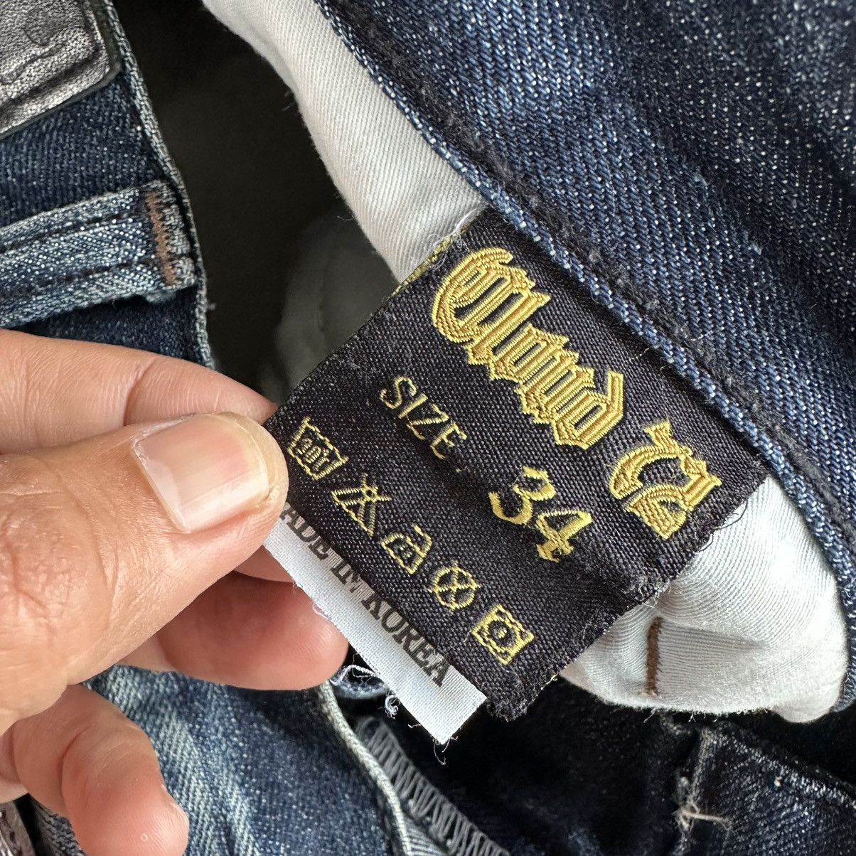🔥 Cloud72 Big Embroidery Cross Logo Denim Waist 34 D584