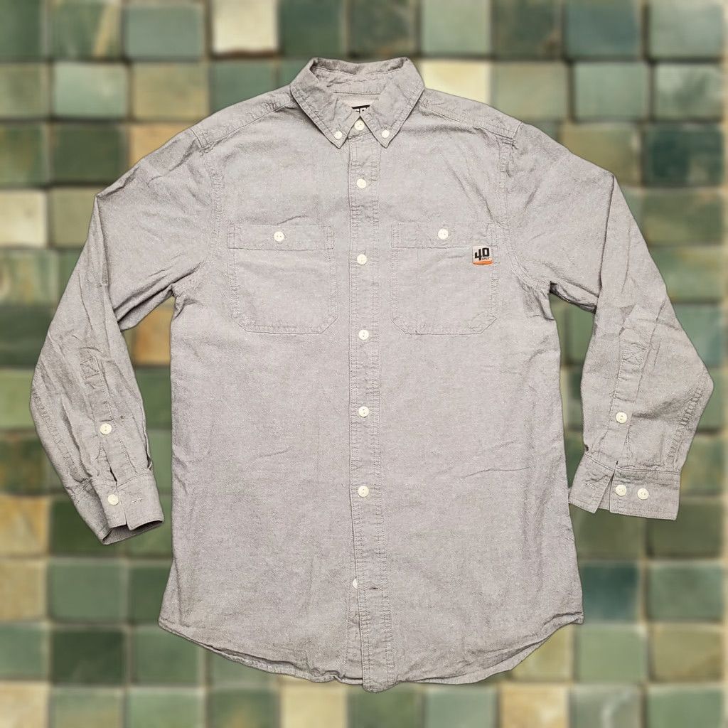 Vintage Duluth Trading 40 Grit Shirt Mens Small Gray Long Sleeve Outdoor Casual Workwear Shirt Size US S / EU 44-46 / 1 - 1 Thumbnail