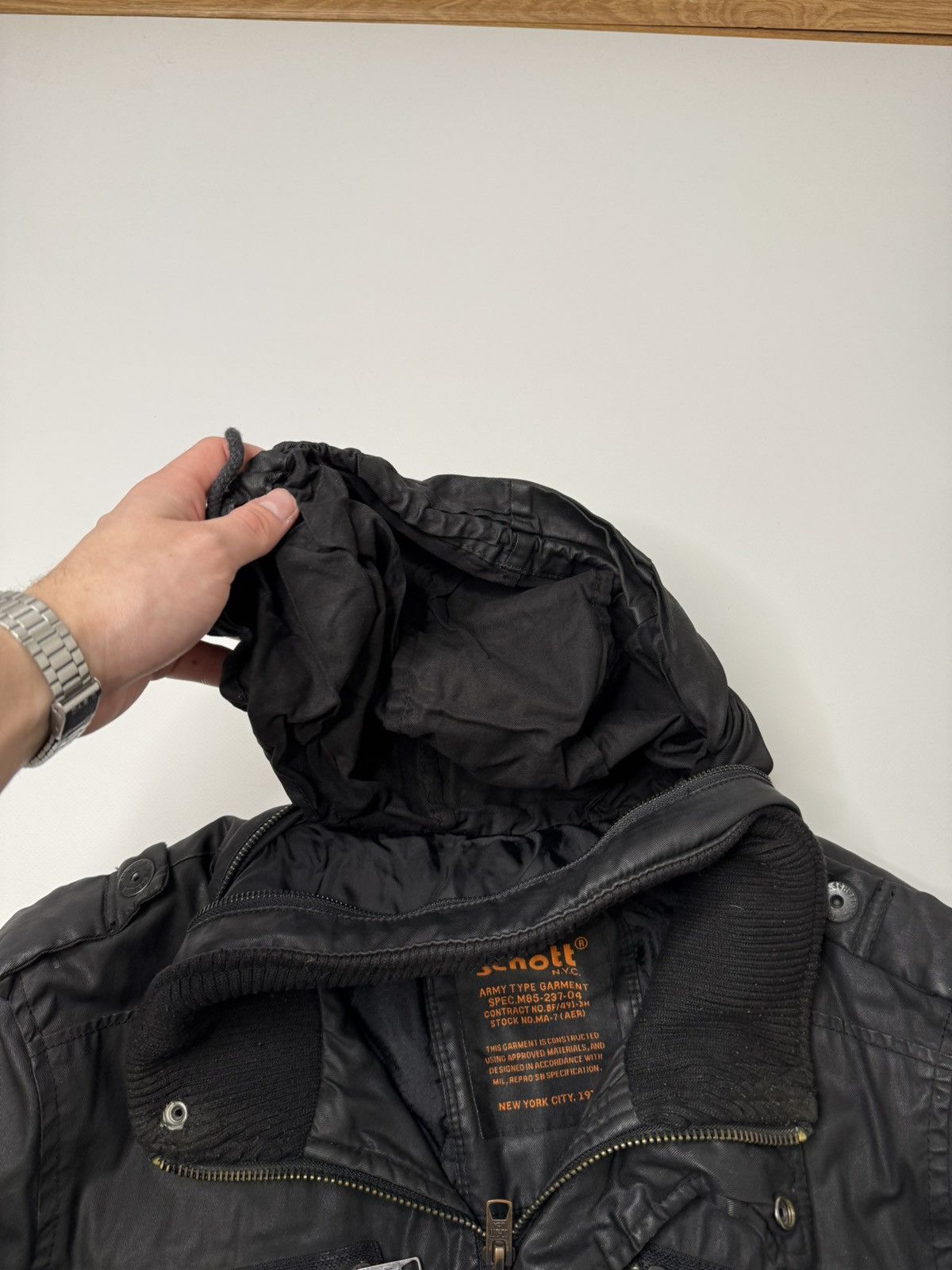 Schott Vintage rare Schott USA Waxed Parka coat 90s 00s barbour old Size US XL / EU 56 / 4 - 11 Thumbnail