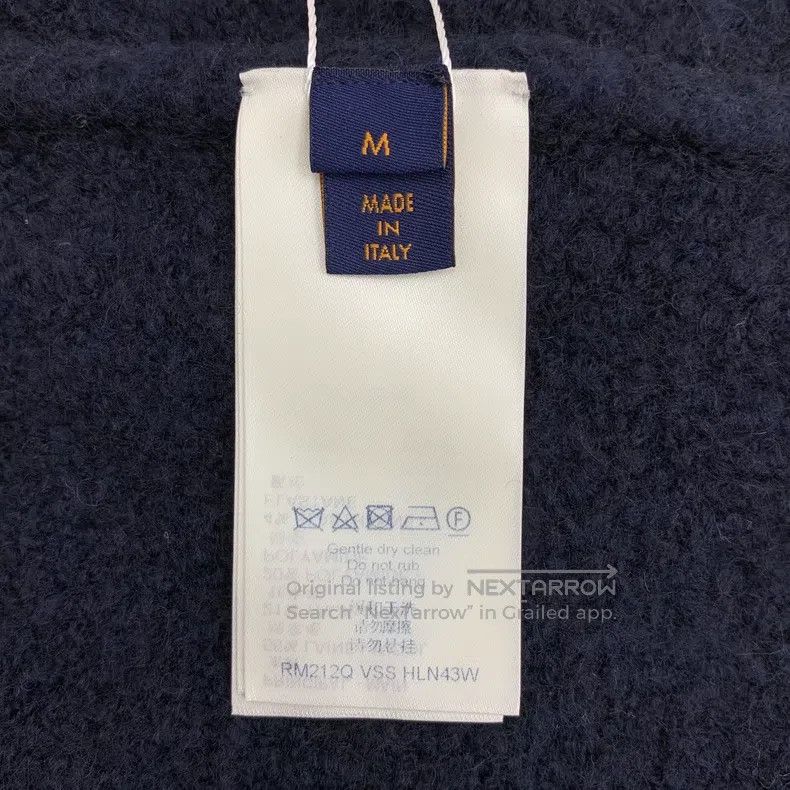 Louis Vuitton Louis Vuitton Dark blue logo embroidered wool crewneck lon Size US M / EU 48-50 / 2 - 6 Thumbnail