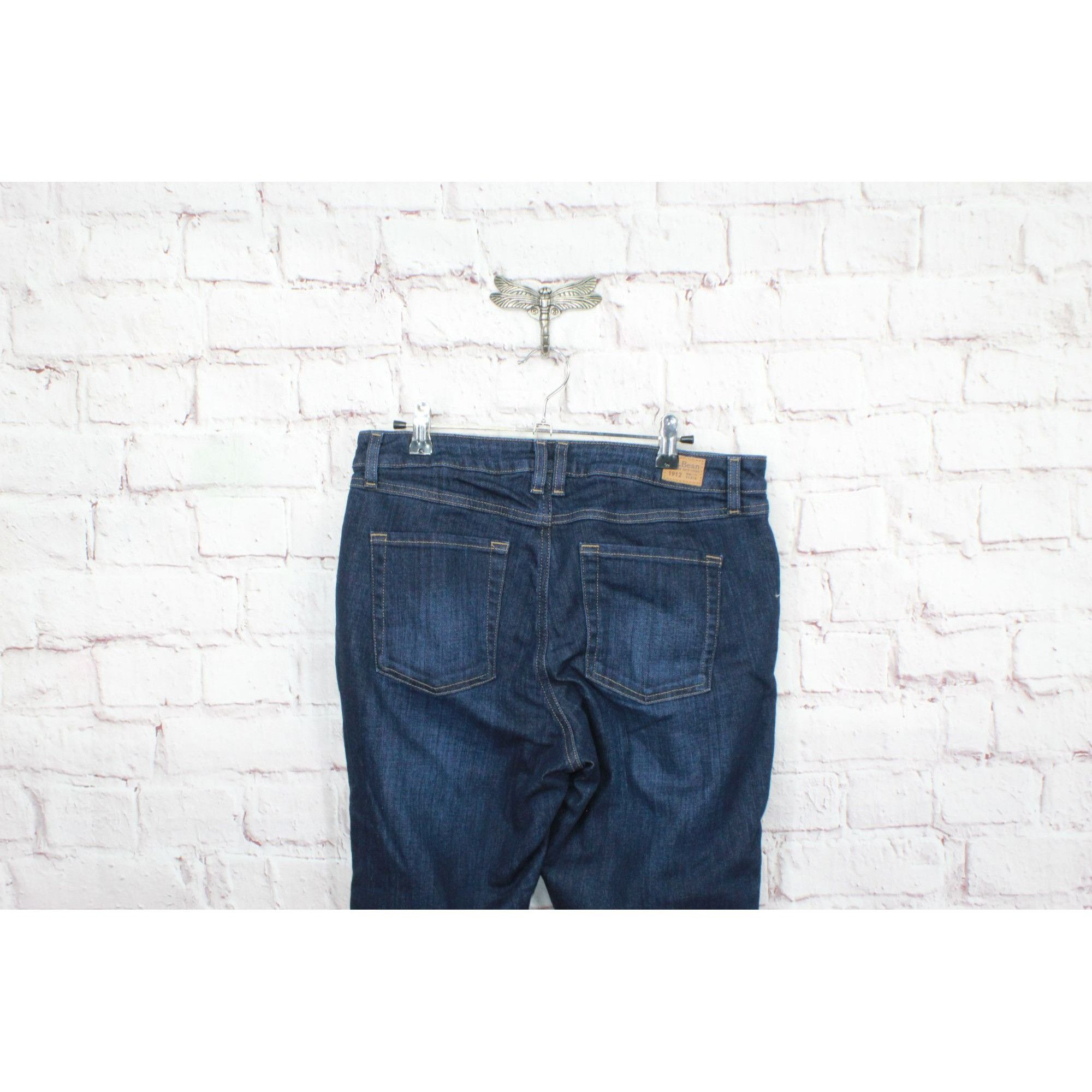 L.L. Bean LL Bean Women's Jeans Mid Rise Straight Leg Rinsed Size 34" / US 12 / IT 48 - 4 Thumbnail