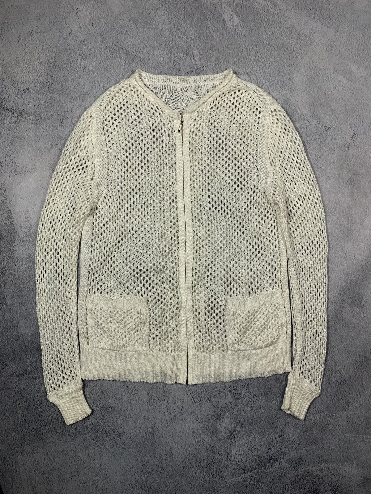 Japanese Brand Vintage AvantGarde mesh cardigan streetwear style size S Size S / US 4 / IT 40 - 1 Thumbnail