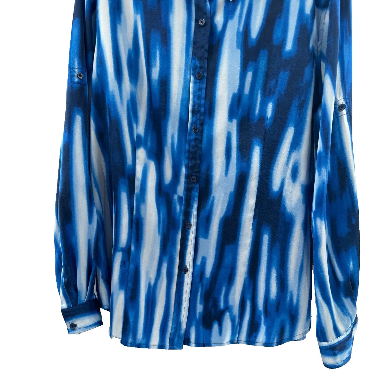 Calvin Klein Calvin Klein Retro Modern Blue White Tie Dye Stripe Shirt L Size L / US 10 / IT 46 - 3 Thumbnail