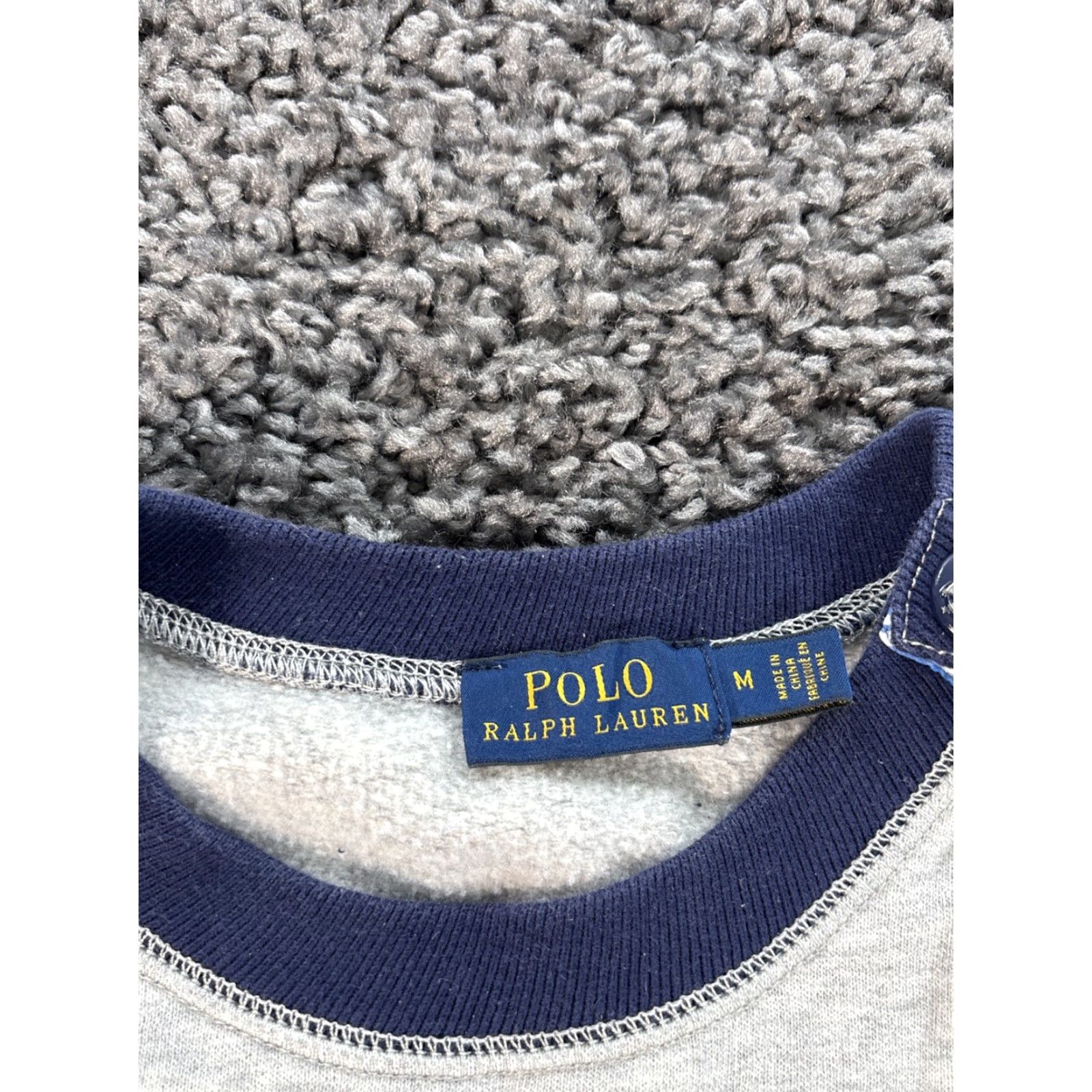 Polo Ralph Lauren Polo Ralph Lauren Sweatshirt Mens Medium Gray Naval Button Sailor Bomber Y2K Size US M / EU 48-50 / 2 - 4 Thumbnail