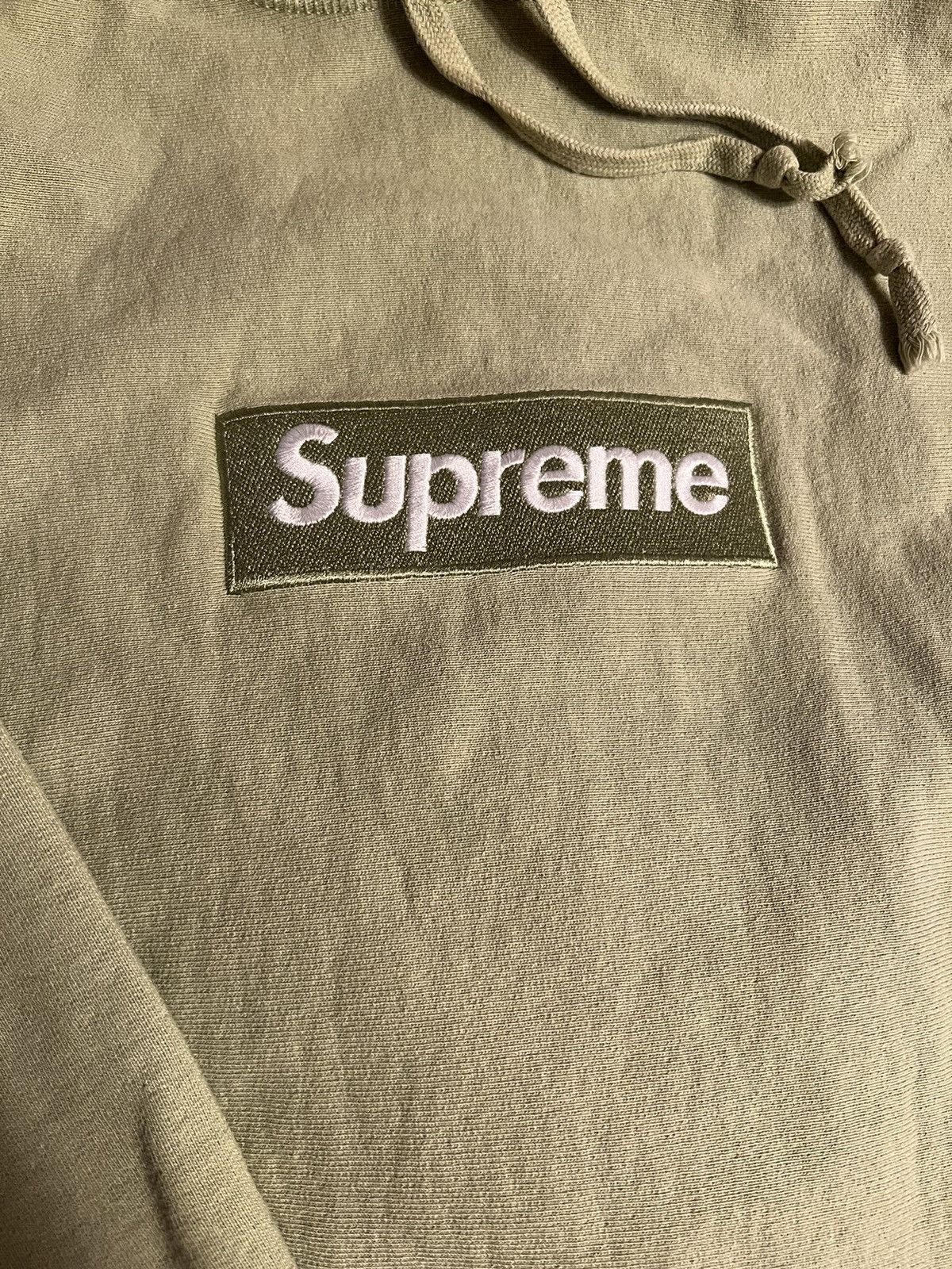 Supreme Box Logo Hooded Sweatshirt Sage