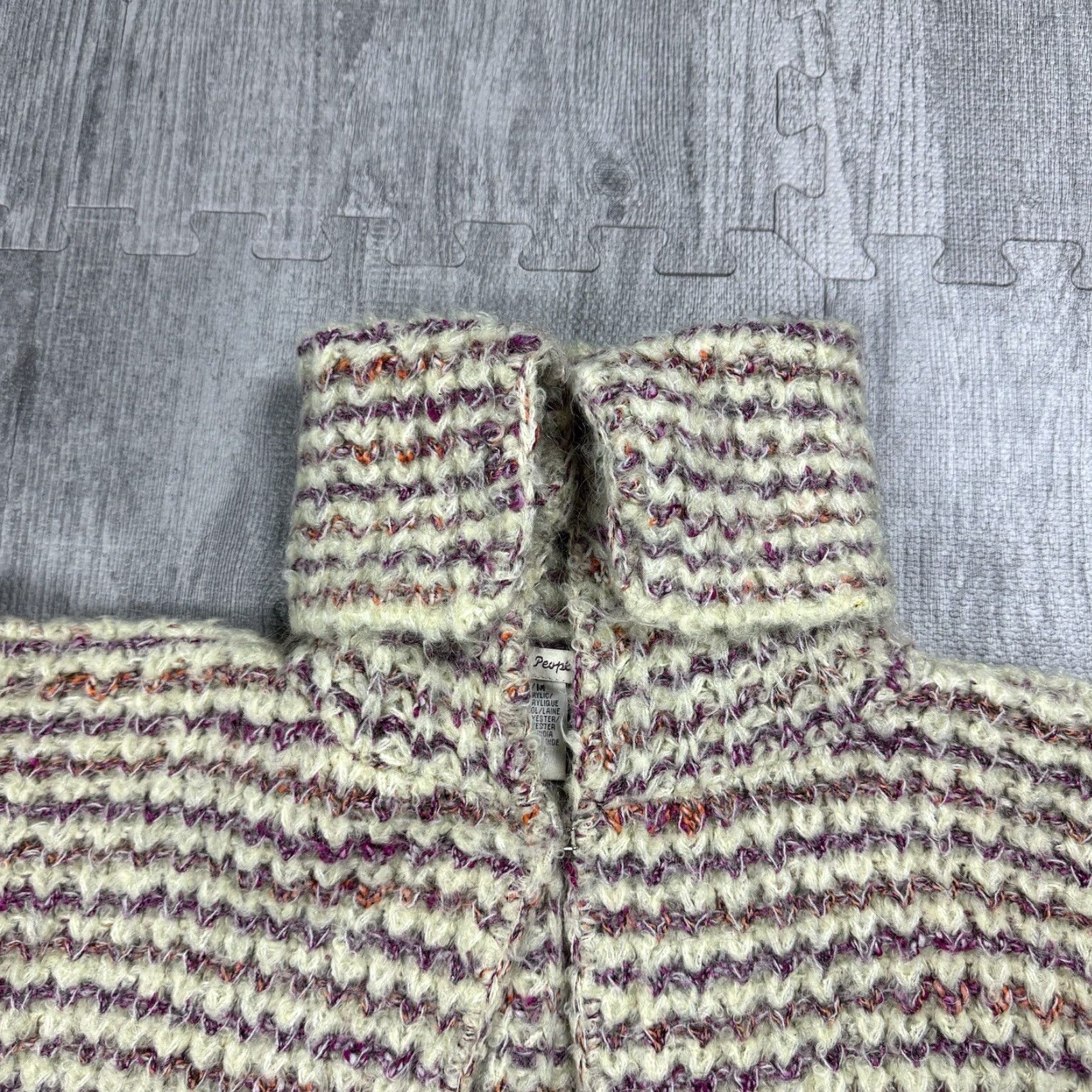 Free People FREE PEOPLE Cardigan Women M Multicolor Wool Blend Knit Striped Open Front Long Oversized Boho Bohemian Womens Size M / US 6-8 / IT 42-44 - 4 Thumbnail