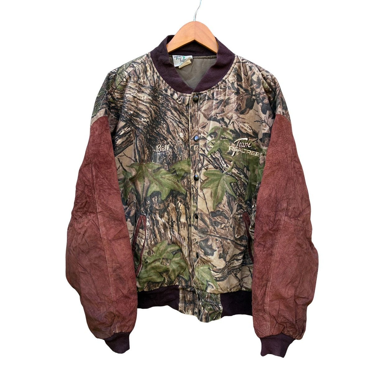 Realtree Realtree by Kudzu Camo Suede sleeves bomber Hunting Jacket Size US L / EU 52-54 / 3 - 1 Thumbnail